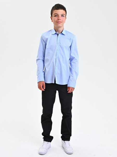 1301 Рубашка дл.р. д/м (светло-голубой весь размерный ряд)