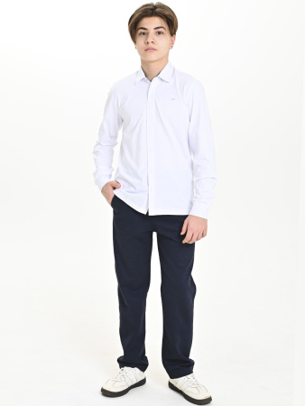 4810 Рубашка трик.(батал) дл.р. д/м (белый весь размерный ряд)