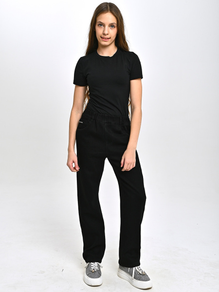 D263015-Ch Джинсы утепленные д/д (черный весь размерный ряд)