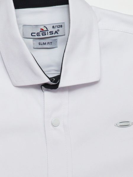 4208 Рубашка к.р. д/м (белый 128)