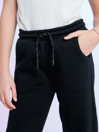 10378 Брюки спорт. утепл. д/д (черный весь размерный ряд)