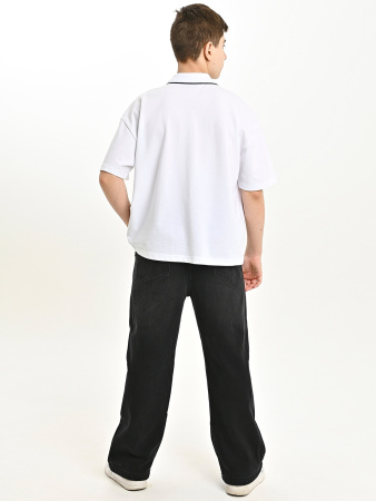 25383-Ch Джинсы утепленные д/м (черный весь размерный ряд)