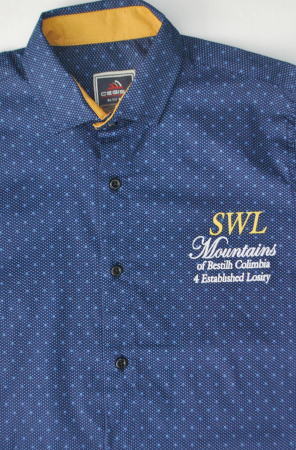 9080 Рубашка д/м (син/горчица размер 164)