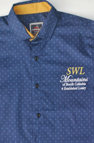 9080 Рубашка д/м (син/горчица размер 164)