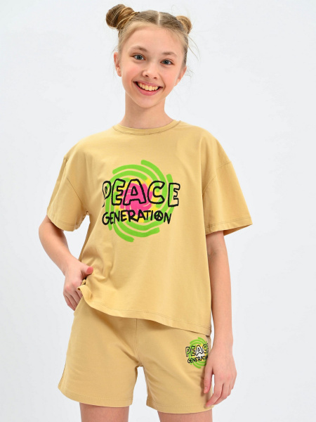 10354 Футболка д/д (бежевый весь размерный ряд)