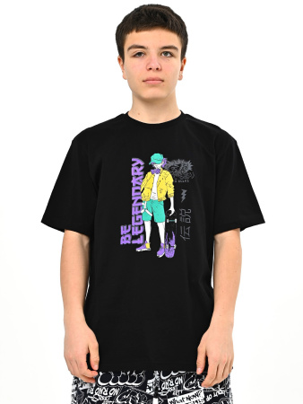 3049 Футболка д/м (черный весь размерный ряд)