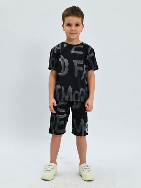 2064 Футболка д/м (черный весь размерный ряд)