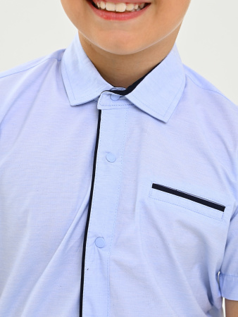2654 Рубашка к.р. д/м (светло-голубой весь размерный ряд)