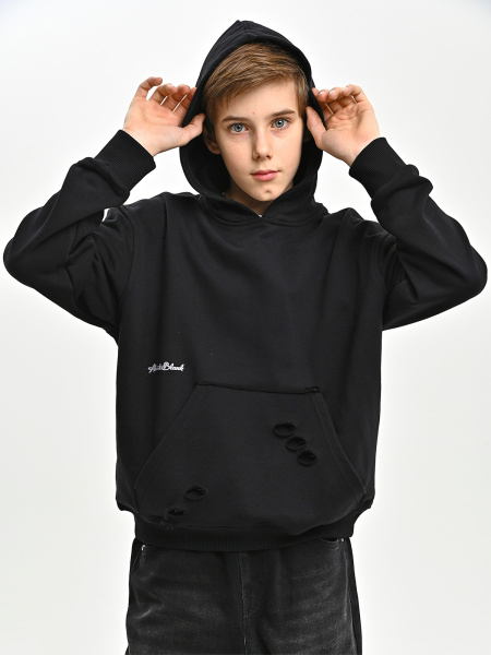 5176 Толстовка д/м (черный весь размерный ряд)