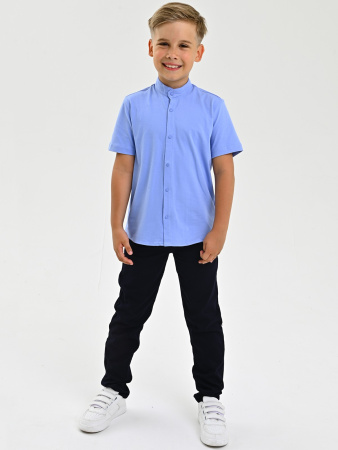 2777 Рубашка трик. к.р. д/м (голубой весь размерный ряд)
