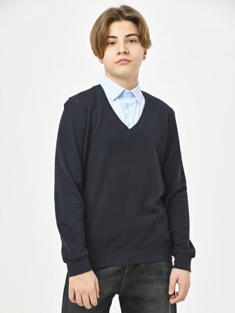 5002 Джемпер/обманка д/м (темно-синий,голубой весь размерный ряд)