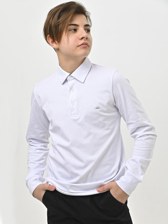 4947 Поло дл.р. д/м (белый весь размерный ряд)