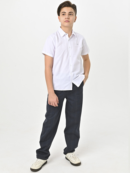 4911 Рубашка (батал) к.р. д/м (белый весь размерный ряд)