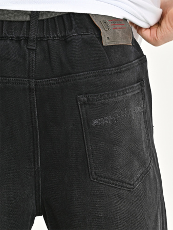 25383-Ch Джинсы утепленные д/м (черный весь размерный ряд)