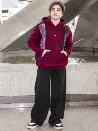 5128 Брюки спорт. д/м трик. (черный весь размерный ряд)