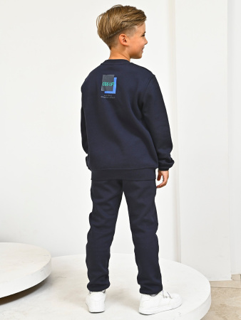 2843 Толстовка утепл. д/м (темно-синий весь размерный ряд)