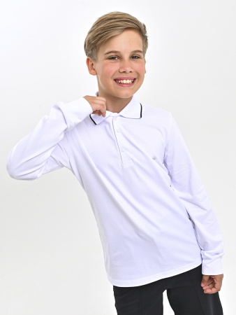 4938 Поло дл.р. д/м (белый весь размерный ряд)