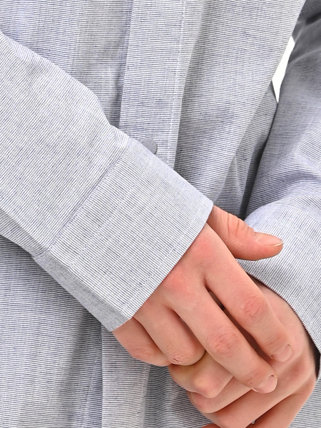 4884 Рубашка дл.р. д/м (синий меланж весь размерный ряд)