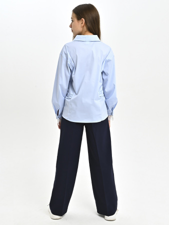 3024-Ch Блузка д/д (голубой 170)