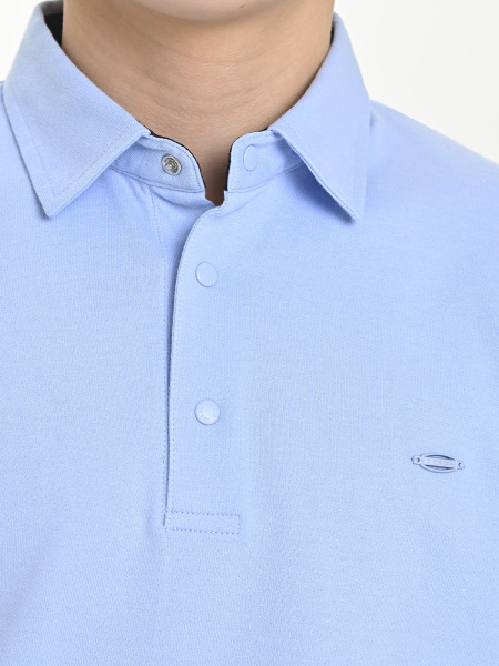 4754 Поло дл.р. д/м (голубой весь размерный ряд)