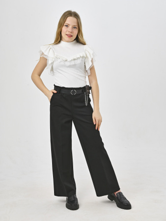 210KG Брюки палаццо утепл. д/д (черный весь размерный ряд)