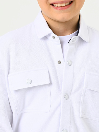 4333 Рубашка трик. дл.р. д/м (белый весь размерный ряд)