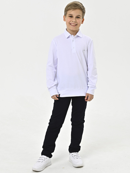 4395 Поло д/м дл.р. (белый весь размерный ряд)