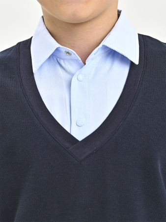 5005 Джемпер/обманка д/м (темно-синий,голубой 134)