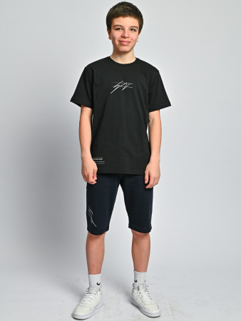 2054 Футболка д/м (черный весь размерный ряд)