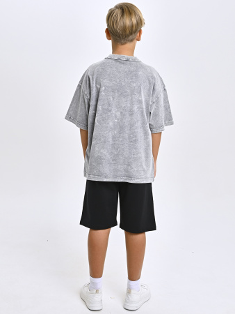 5329 Футболка оверсайз д/м (серый весь размерный ряд)