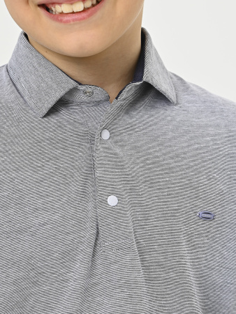 4264 Поло дл.р. д/м (серый весь размерный ряд)