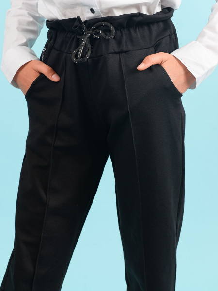 10300 Брюки спорт д/д (черный весь размерный ряд)