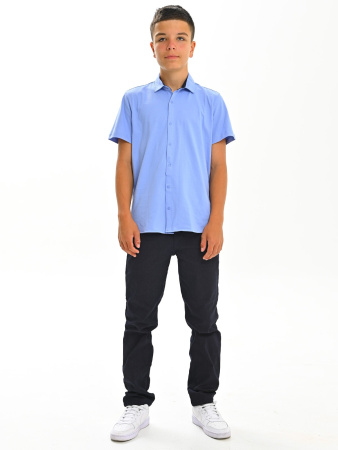 2743 Рубашка трик. к.р. (голубой весь размерный ряд)