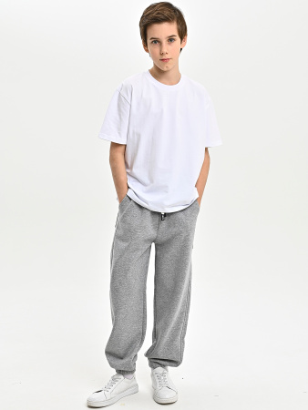 B033-8-Ch Брюки спорт утепл. д/м (серый меланж весь размерный ряд)