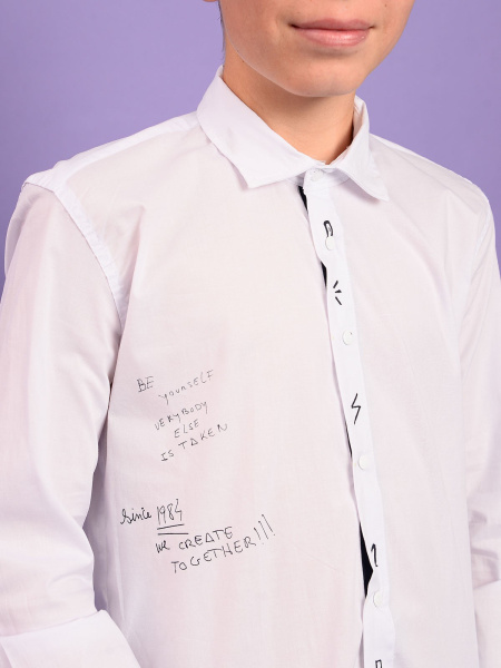 2125 Рубашка д/м (белый весь размерный ряд)