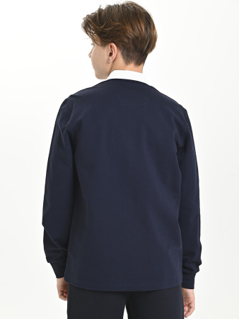 4816 Рубашка трик.(батал) дл.р. д/м (темно-синий,белый весь размерный ряд)