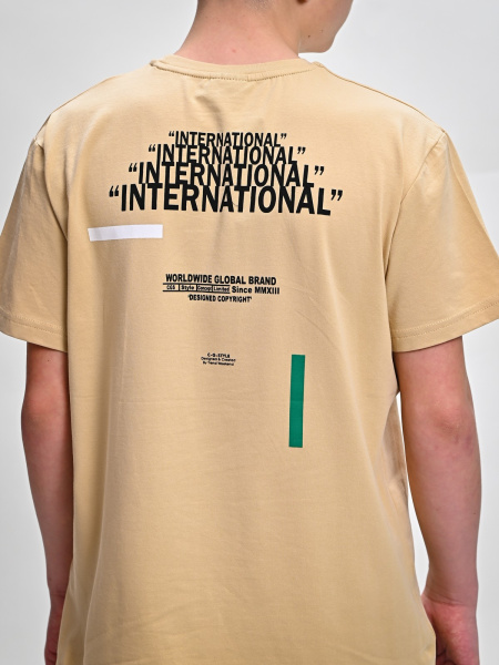 2292 Футболка д/м (бежевый размер 140)