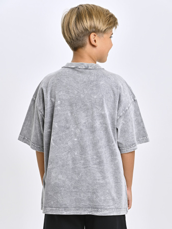 5329 Футболка оверсайз д/м (серый весь размерный ряд)