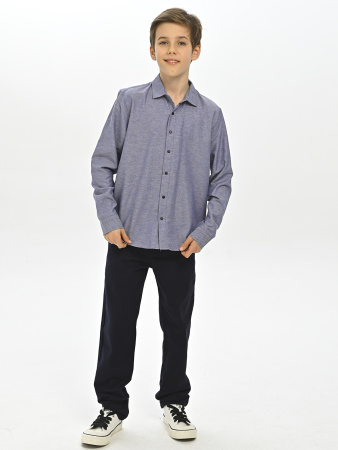 4025 Рубашка дл.р. д/м (батал) (серый весь размерный ряд)