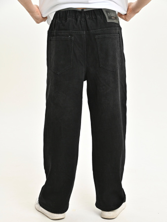 25351-Ch Джинсы утепленные д/м (черный весь размерный ряд)