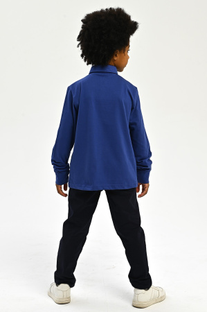 2443 Поло дл.р. д/м (джинсовый весь размерный ряд)