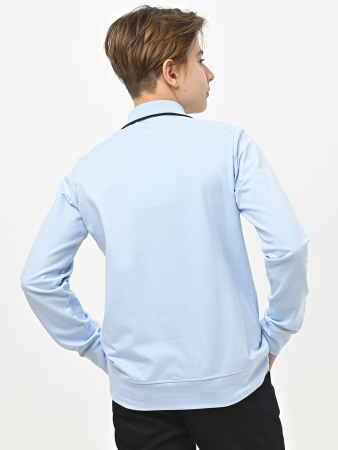 4942 Поло дл.р. д/м (голубой весь размерный ряд)