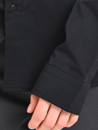 4857 Рубашка дл.р. д/м (черный весь размерный ряд)