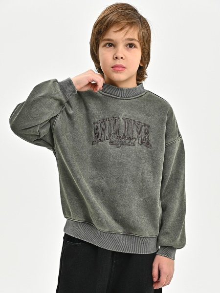 5064-Ch Толстовка утепленная д/м (хаки весь размерный ряд)