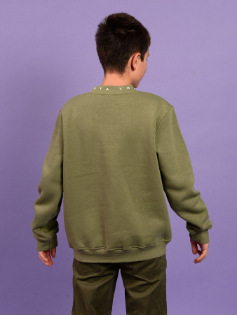 2140 Толстовка утепл. д/м (хаки размер 116)