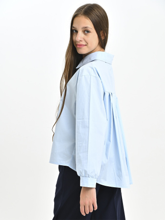 3025-Ch Блузка д/д (голубой весь размерный ряд)