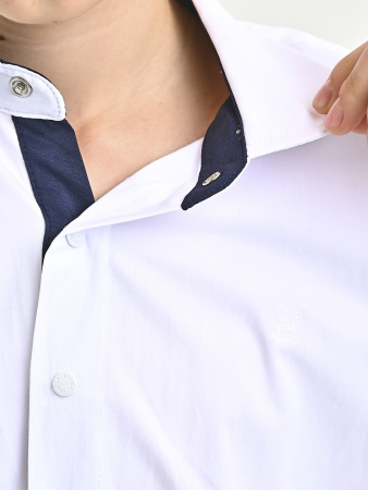 4854 Рубашка дл.р. д/м (белый весь размерный ряд)