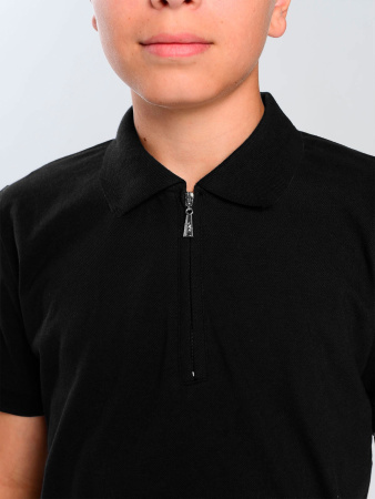 2115 Поло к.р. д/м (черный весь размерный ряд)