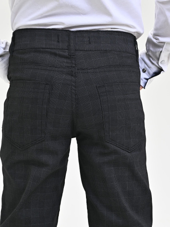 2764 Брюки д/м (клетка) (серый весь размерный ряд)