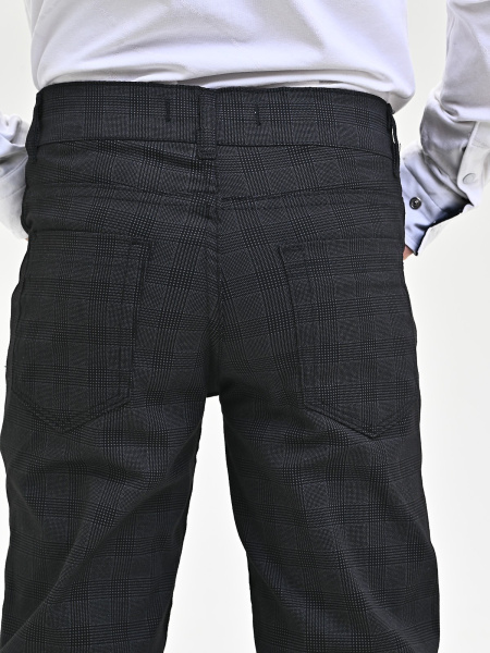 2764 Брюки д/м (клетка) (серый весь размерный ряд)